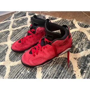 Air Jordan Big Kid US 6/W 7.5 Retro GS Toro Bravo Red/Black Suede High Top Shoes